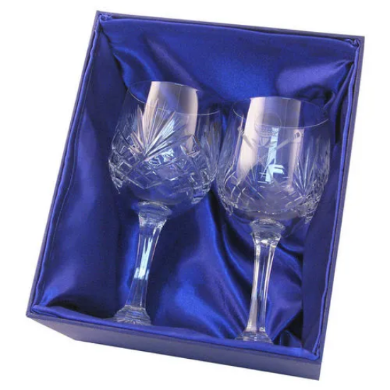 BLUE PRESENTATION BOX FITS 2 WINE - 220 x 185 x 110mm