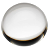 CLEAR GLASS DOMED PAPERWEIGHT - 3in