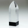 CLEAR/BLACK POINTED COLUMN (60mm THICK) - 8in