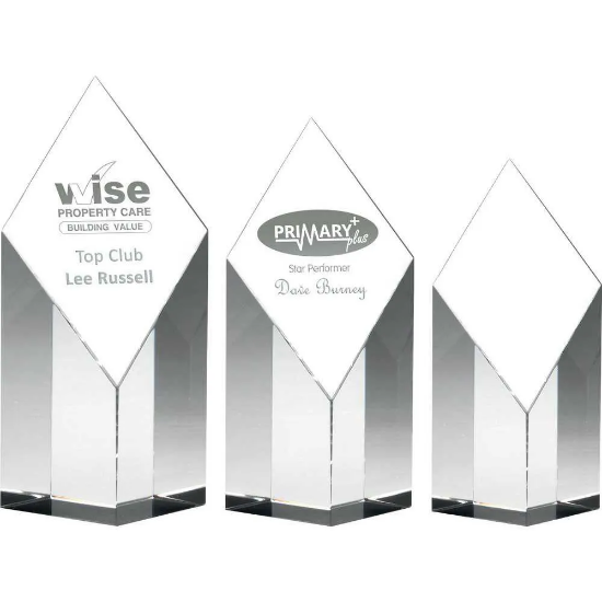 CLEAR GLASS DIAMOND COLUMN