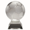 CLEAR/FROSTED GLASS FOOTBALL ON BASE - 8.5in