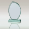 JADE GLASS PLAQUE WITH FROSTED EDGES (15mm THICK) - 9.5in