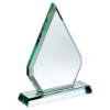 JADE GLASS CHUNKY DIAMOND PLAQUE (19mm THICK) - 9.75in