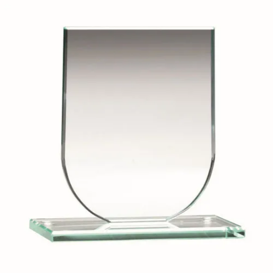 JADE GLASS SHIELD PLAQUE (6mm THICK) - 3.75in