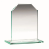 JADE GLASS CHAMFERED RECTANGLE PLAQUE (6mm THICK) - 3.75in