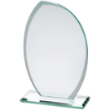 JADE GLASS PLAQUE WITH FROSTED SIDES (6mm THICK) - 6.75in
