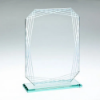 JADE GLASS RECTANGLE + SILVER LINED EDGES (4mm THICK) - 8.25in