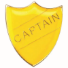 SCHOOL SHIELD BADGE (CAPTAIN) YELLOW - 1.25in