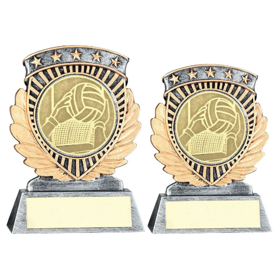 PEW/GOLD 5 STAR HOLDER WITH GAELIC FOOTBALL INSERT & PLATE