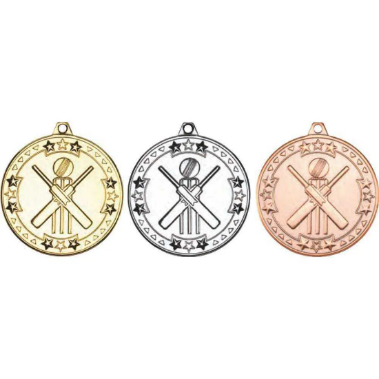 CRICKET TRI STAR MEDAL SILVER