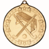 HOCKEY TRI STAR MEDAL GOLD - 2in
