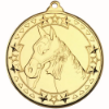 HORSE TRI STAR MEDAL GOLD - 2in