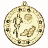 RUNNING TRI STAR MEDAL GOLD - 2in