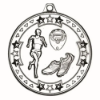 RUNNING TRI STAR MEDAL SILVER - 2in