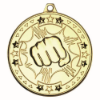 MARTIAL ARTS TRI STAR MEDAL GOLD - 2in