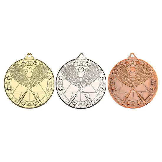 SQUASH TRI STAR MEDAL SILVER