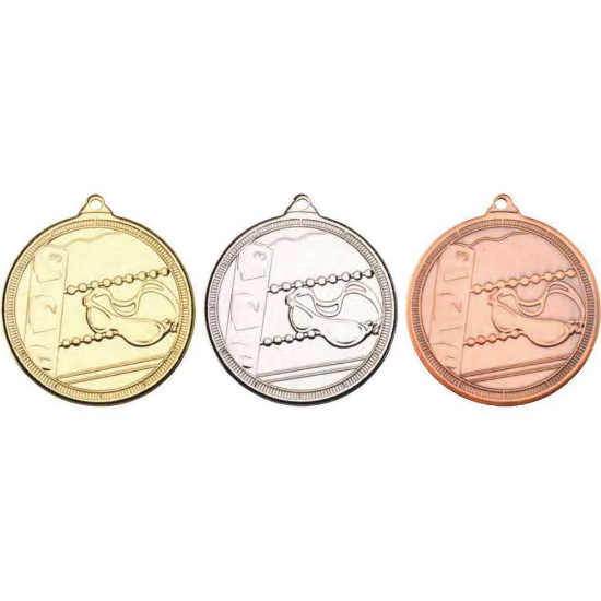 SWIMMING MULTI LINE MEDAL SILVER