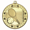 TENNIS TRI STAR MEDAL GOLD - 2in