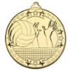 VOLLEYBALL TRI STAR MEDAL GOLD - 2in