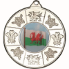 WALES MEDAL (1in CENTRE) SILVER - 2in