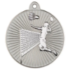 BADMINTON TWO COLOUR MEDAL MATT SILVER/SILVER - 2in