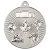 MULTI ATHLETICS TWO COLOUR MEDAL MATT SILVER/SILVER - 2in
