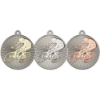 CYCLING TWO COLOUR MEDAL MATT SILVER/SILVER