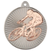 CYCLING TWO COLOUR MEDAL MATT SILVER/BRONZE - 2in