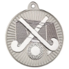 HOCKEY TWO COLOUR MEDAL MATT SILVER/SILVER - 2in