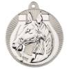 HORSE TWO COLOUR MEDAL MATT SILVER/SILVER - 2in