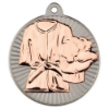 MARTIAL ARTS TWO COLOUR MEDAL MATT SILVER/BRONZE - 2in