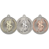RUNNING TWO COLOUR MEDAL MATT SILVER/SILVER