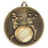 CRICKET DELUXE MEDAL ANTIQUE GOLD - 2.35in
