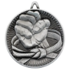 MARTIAL ARTS DELUXE MEDAL ANTIQUE SILVER -     2.35in