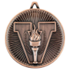 VICTORY TORCH DELUXE MEDAL BRONZE - 2.35in
