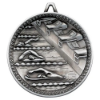 SWIMMING DELUXE MEDAL ANTIQUE SILVER - 2.35in