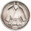 MARTIAL ARTS MEDALLION ANTIQUE SILVER - 2.75in