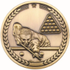 POOL/SNOOKER MEDALLION ANTIQUE GOLD - 2.75in