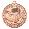 FOOTBALL TRI STAR MEDAL BRONZE - 2in