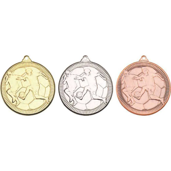 FOOTBALL MULTI LINE MEDAL SILVER