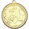 FOOTBALL MULTI LINE MEDAL GOLD - 2in
