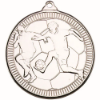 FOOTBALL MULTI LINE MEDAL SILVER - 2in