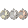 FOOTBALL TWO COLOUR MEDAL MATT SILVER/SILVER