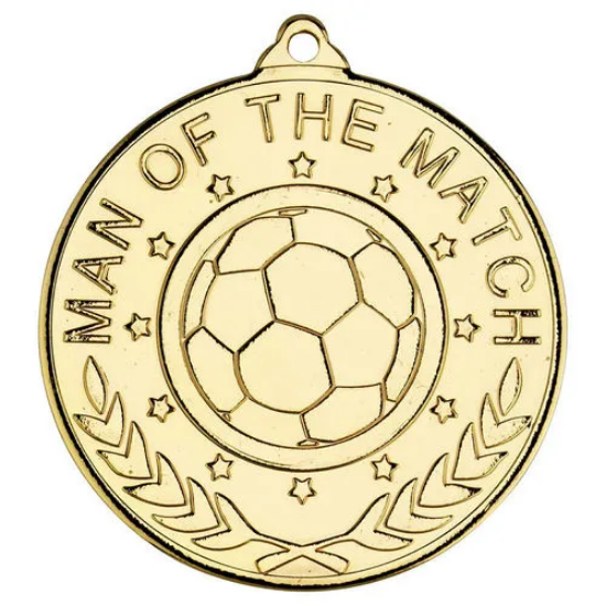 FOOTBALL MAN OF THE MATCH MEDAL (1in CENTRE) - 2in