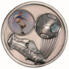 FOOTBALL AND BOOT MEDALLION (1in CENTRE) ANTIQUE SILVER - 2.75in