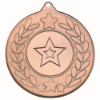 STARS AND WREATH MEDAL (1in CENTRE) BRONZE - 2in