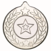 STARS AND WREATH MEDAL (1in CENTRE) SILVER - 2in