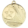 SHOOTING STAR MEDAL (1in CENTRE) GOLD - 2in