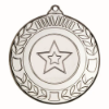 WREATH MEDAL (1in CENTRE) SILVER - 2in