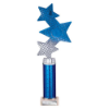 Trinity Star Multisport Tube Trophy Blue & Silver 315mm
